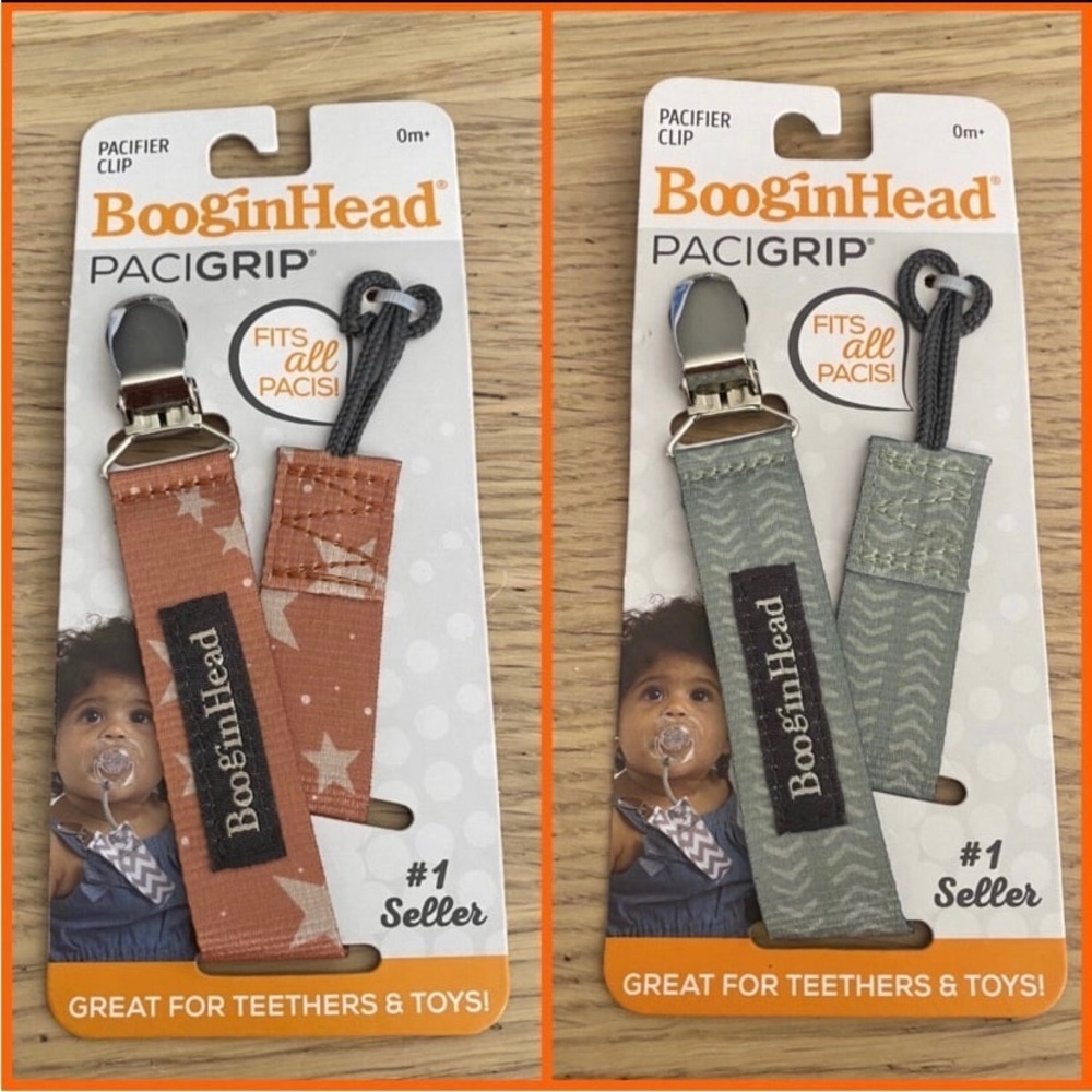 🆕 BooginHead PaciGrip Baby Pacifier toy Clip Bundle Om+🆕